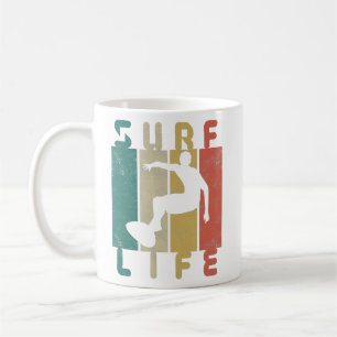 Mug cadeau de surfeur rétro