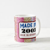 Mug Cadeau de taille pour 21e anniversaire 2004 (Devant droit)