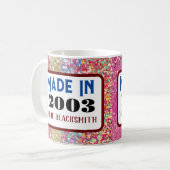 Mug Cadeau de taille pour 21e anniversaire 2004 (Devant gauche)