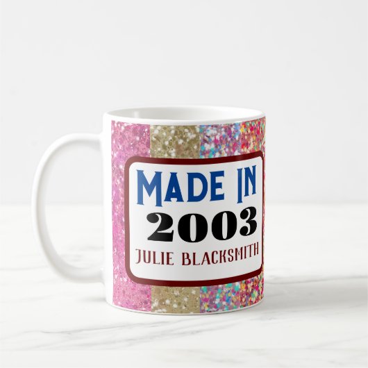 Mug Cadeau de taille pour 21e anniversaire 2004 (Gauche)