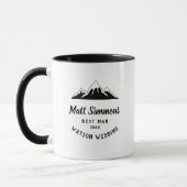 Mug Cadeau de témoin de mariage rustique de montagne M (Gauche)