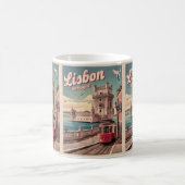 Mug cadeau de tramway vintage lisbon portugal (Centre)