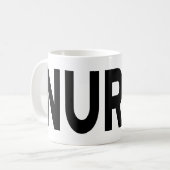 Mug Cadeau de typographie fierté profession infirmière (Devant gauche)