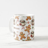 Mug Cadeau de vacances chocolat chaud homme en pain d' (Devant gauche)