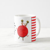 Mug Cadeau de vacances de tricot (Devant droit)