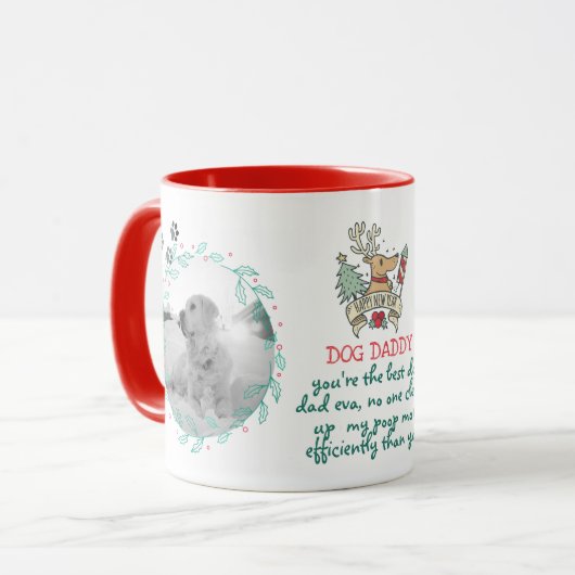 Mug Cadeau de vacances pour DOG MOM ou DAD ajouter 2 P (Devant gauche)