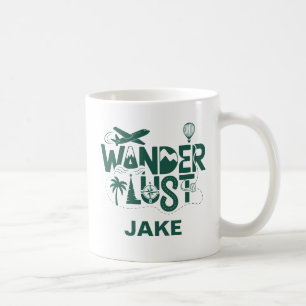 Mug Cadeau de voyage personnalisé Aventure Wanderlust