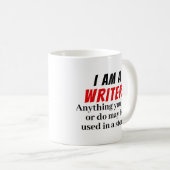 Mug Cadeau d'écrivain créatif auteur romancier (Devant droit)