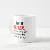 Mug Cadeau d'écrivain créatif auteur romancier (Devant gauche)