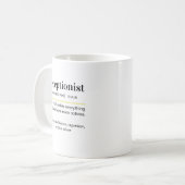 Mug Cadeau Définition d'Agent d'Accueil Drôle (Devant gauche)