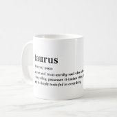 Mug Cadeau Définition Taureau Astrologie Esthétique (Devant gauche)