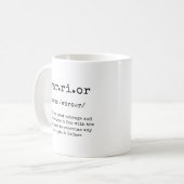 Mug Cadeau d'encouragement pour survivant avec nom de (Devant gauche)