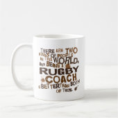 Mug Cadeau d'entraîneur de rugby (Gauche)