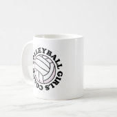 Mug Cadeau d'entraîneur de volleyball de filles (Devant gauche)