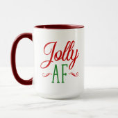 Mug Cadeau d'esprits de Noël drôles comme c** (Gauche)