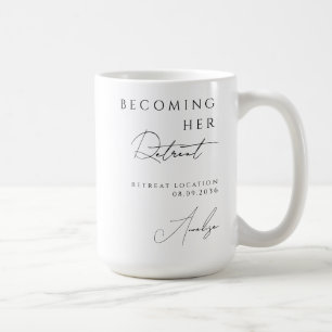 Mug Cadeau d'événement minimal de retraite pour femmes