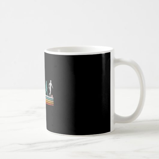 Mug Cadeau d'évolution de football rétro pour joueuses (Droite)