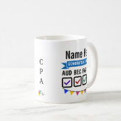 Mug Cadeau d'examens CPA Licence de comptable public c (Devant droit)