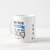 Mug Cadeau d'examens CPA Licence de comptable public c (Devant gauche)