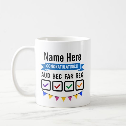 Mug Cadeau d'examens CPA Licence de comptable public c (Gauche)