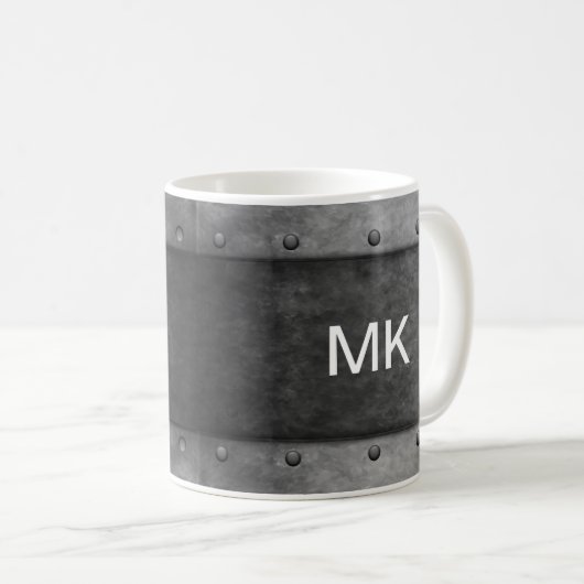 Mug Cadeau d'exécutif de cool du monogramme des hommes (Devant droit)