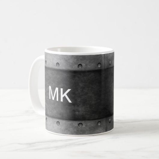 Mug Cadeau d'exécutif de cool du monogramme des hommes (Devant gauche)