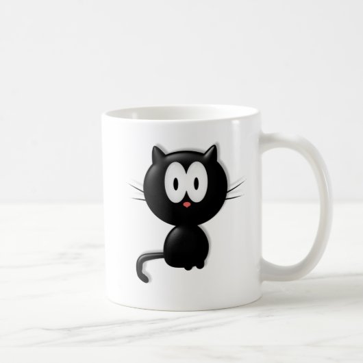 Mug Cadeau d'Halloween à la chatte noire (Droite)