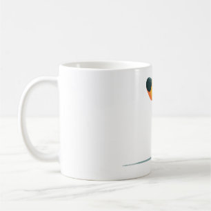 Mug Cadeau d'illustration de femme et de chien minimal