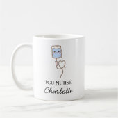 Mug Cadeau d'infirmière de soins intensifs modifiable (Gauche)