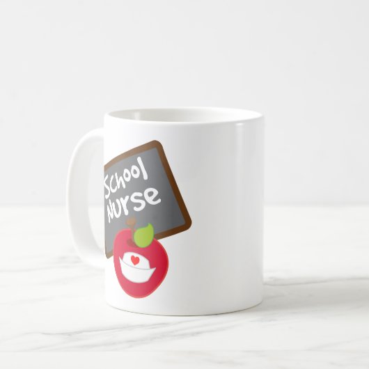 Mug Cadeau d'infirmière d'école (Devant gauche)