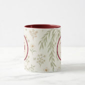 Mug Cadeau d'initiale de monogramme Bohème Saules & Fr (Centre)