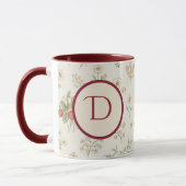 Mug Cadeau d'initiale de monogramme Bohème Saules & Fr (Gauche)