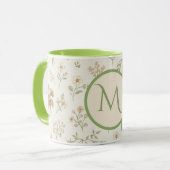 Mug Cadeau d'initiale de monogramme Boho Willow & Frai (Devant gauche)