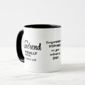 Mug Cadeau d'ordination amusant pour pasteur C'EST RÉV (Devant gauche)