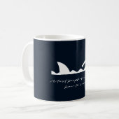 Mug Cadeau drôle d'amant de sarcasme de requin de (Devant gauche)