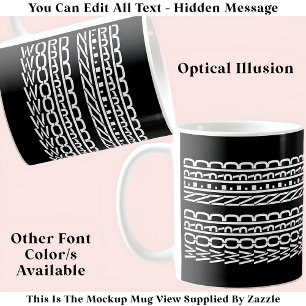 Mug Cadeau drôle d'anniversaire 126W Nerd du mot Messa
