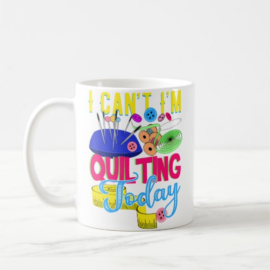 Mug Cadeau drôle de couture de patchwork pour femme (Gauche)