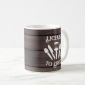Mug Cadeau drôle de cuisine rustique pour hommes - Lic (Devant droit)