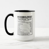 Mug Cadeau drôle de faits nutritionnels de microbiolog (Gauche)