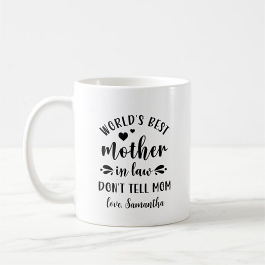 Mug cadeau drôle de fête des mères pour la meilleure b (Gauche)