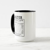 Mug Cadeau drôle de nutrition pour quilteur (Devant gauche)