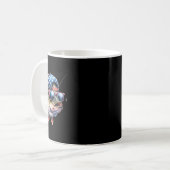 Mug Cadeau drôle de pêche et de pêcheur Drapeau améric (Devant gauche)