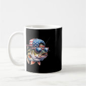 Mug Cadeau drôle de pêche et de pêcheur Drapeau améric (Gauche)