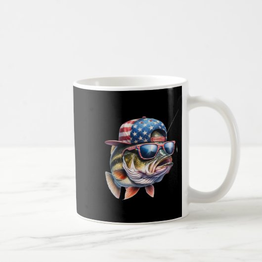 Mug Cadeau drôle de pêche et de pêcheur Drapeau améric (Droite)