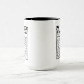 Mug Cadeau drôle de professeur d'EPS faits nutritionne (Centre)