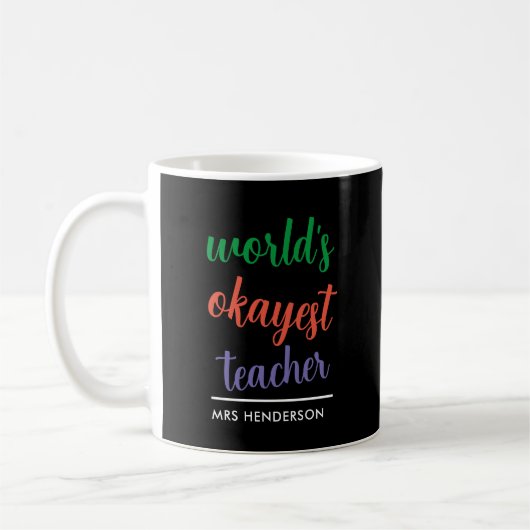 Mug Cadeau drôle de reconnaissance d'enseignant mignon (Gauche)