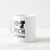 Mug Cadeau drôle de sorcière méchante chat noir Hallow (Devant gauche)