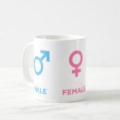 Mug Cadeau drôle de symbole de codeur masculin féminin (Devant gauche)