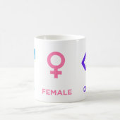 Mug Cadeau drôle de symbole de codeur masculin féminin (Centre)