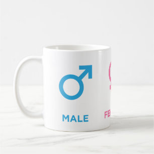 Mug Cadeau drôle de symbole de codeur masculin féminin